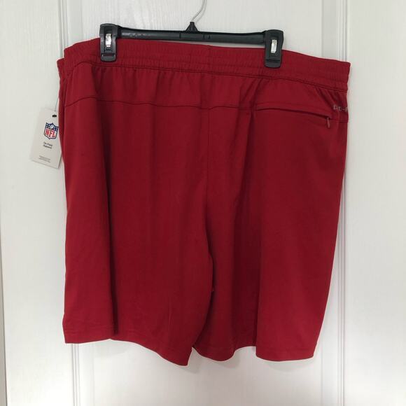 Nike Dri- Fit NFL Mens Arizona Cardina Short Size 3XL Red Logo Stretch Pull On - Picture 9 of 13